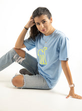 Load image into Gallery viewer, LOGO NEON CAMEL TEE - SKY BLUE
