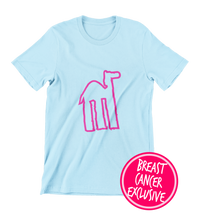 Load image into Gallery viewer, CLASSIC LOGO NEON CAMEL TEE - SKY BLUE + NEON PINK
